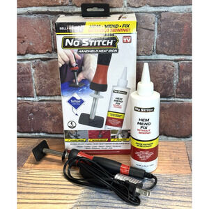No Stitch Handheld Heat Iron As Seen On TV Hem Mend Fix‎ No Sew Bell & Howell